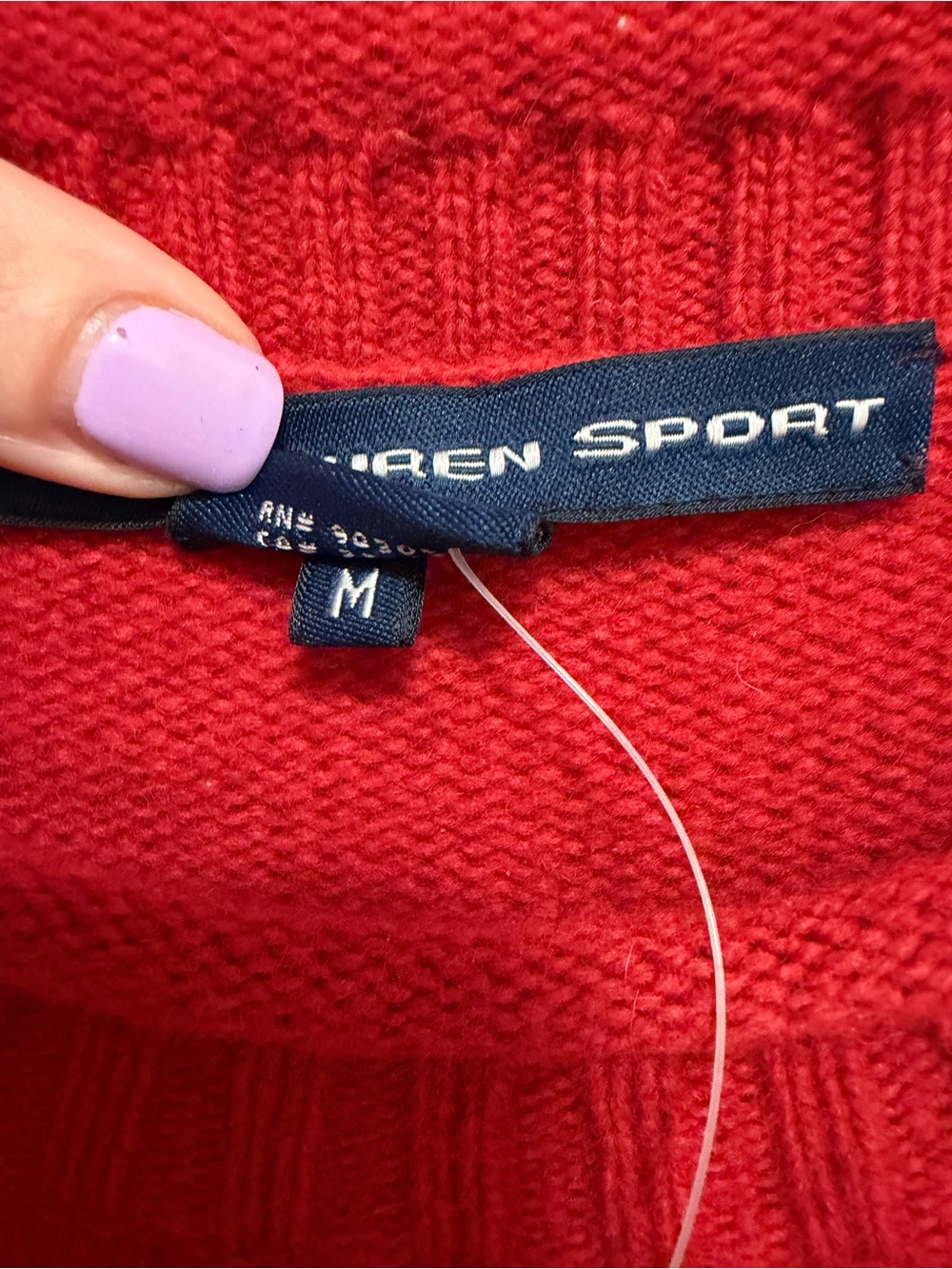 Vtg Ralph Lauren Sport Sweater 100% Lambs Wool Roll Neck Size Medium - Picture 5 of 6